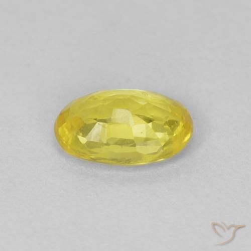Zafiro Amarillo abejorro natural de 0.50 ct, Ovalada, VS
