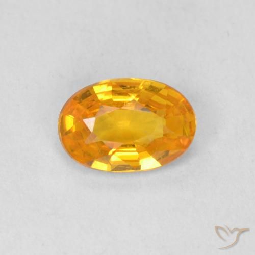 0.55ct Natural Naranja medio Zafiro, Ovalada, VS