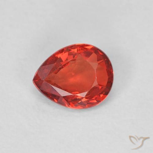 0.42ct Natural Rojo medio Zafiro, En forma de pera, VVS-VS