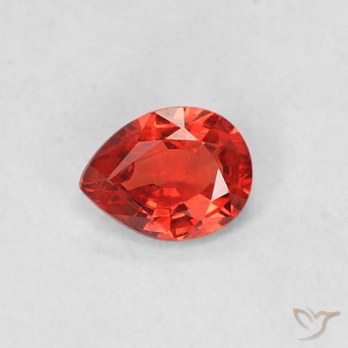 0.36ct Natural Rojo intenso Zafiro, En forma de pera, VVS-VS