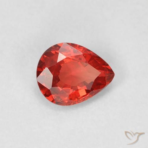 0.39ct Natural Rojo claro Zafiro, En forma de pera, VS
