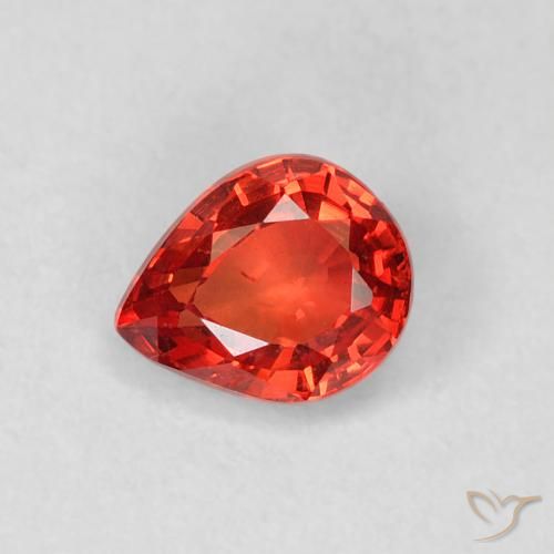 0.51ct Natural Rojo carmesí claro Zafiro, En forma de pera, VVS-VS
