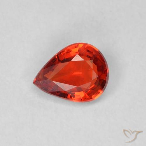 0.37ct Natural Rojo claro Zafiro, En forma de pera, VS