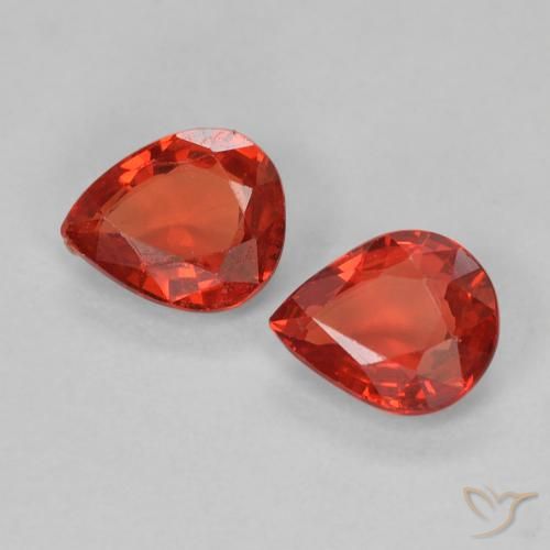 0.86ctw Natural Rojo medio Zafiro, En forma de pera, VVS-VS