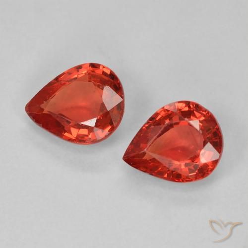 0.91ctw Natural Rojo claro Zafiro, En forma de pera, VVS-VS
