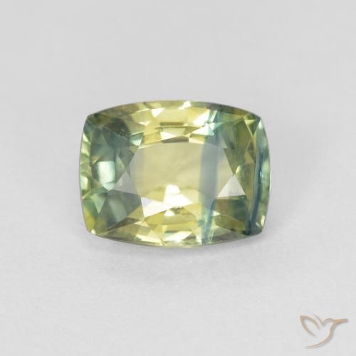 0.87ct Natural Multicolor Zafiro, Forma Cojín, VVS
