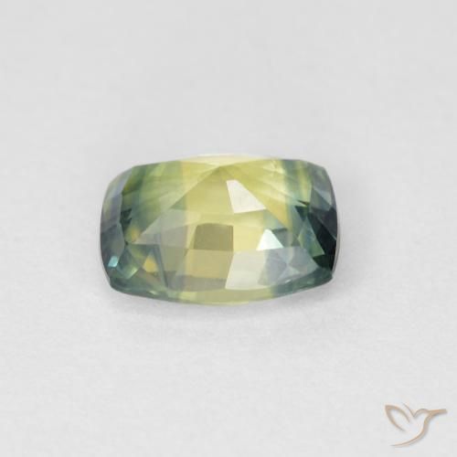 Zafiro Multicolor natural de 0.87 ct, Forma Cojín, VVS