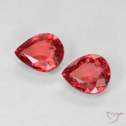 0.95ctw Natural Rojo medio Zafiro, En forma de pera, VVS-VS