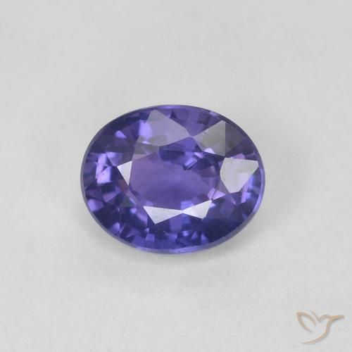 Zafiro Rosado púrpura natural de 0.44 ct, Ovalada, VVS