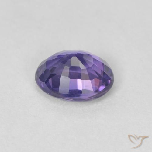 Zafiro Rosado púrpura natural de 0.44 ct, Ovalada, VVS