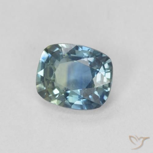 Zafiro Cerceta natural de 0.82 ct, Forma Cojín, VVS
