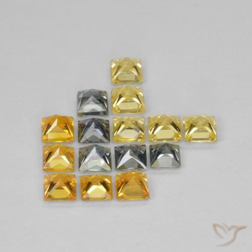 Gemas de Zafiro Multicolor natural de 2.26 ct, Cuadrado, VS