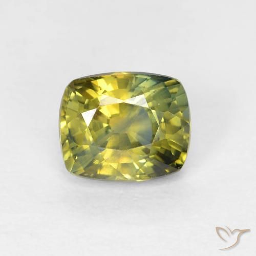 Piedra preciosa de zafiro verde de 0,85 quilates, Almohadón zafiro suelto de madagascar, Gema Natural, 5,5 x 4,6 mm, Photo A