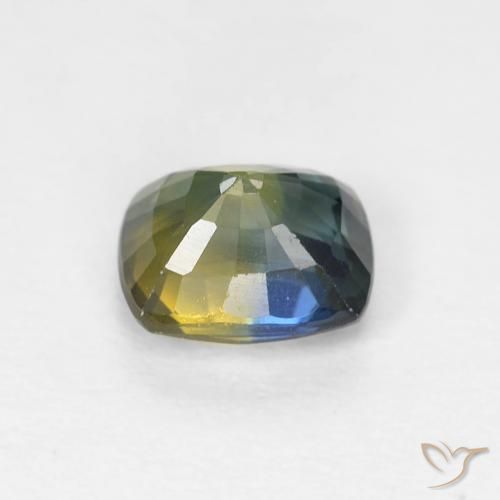 Zafiro Multicolor natural de 0.85 ct, Forma Cojín, VVS-VS