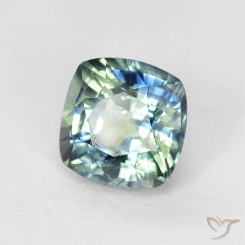 Zafiro Cerceta natural de 0.67 ct, Forma Cojín, VS