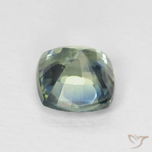 Zafiro Cerceta natural de 0.67 ct, Forma Cojín, VS