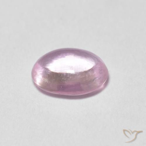 Zafiro Tono rosado muy claro natural de 0.51 ct, Ovalada, Transparente