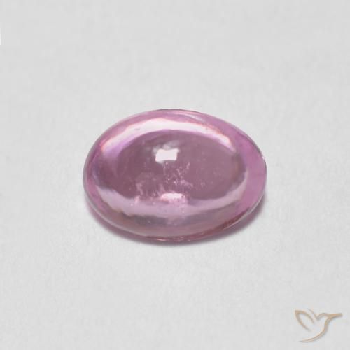 Zafiro Rosado muy claro natural de 0.49 ct, Ovalada, Transparente