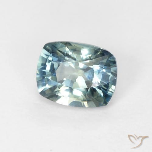 Zafiro Cerceta natural de 0.74 ct, Forma Cojín, VVS-VS