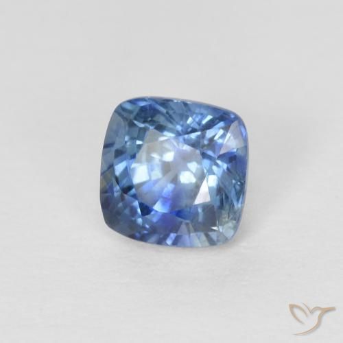 Zafiro Azul marino natural de 0.63 ct, Forma Cojín, VS