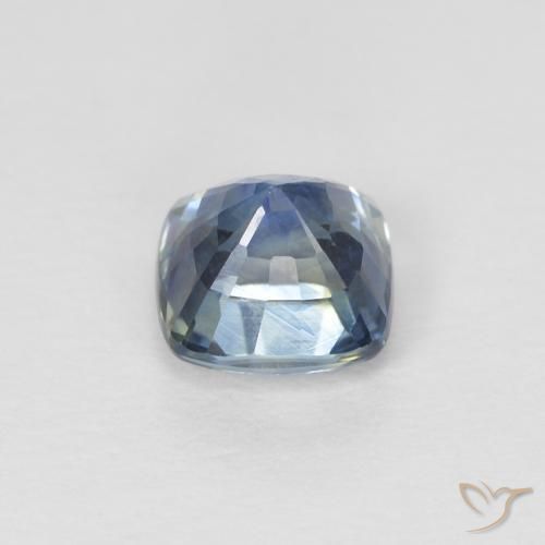 Zafiro Azul marino natural de 0.63 ct, Forma Cojín, VS