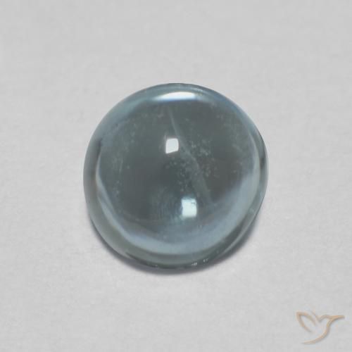 0.51ct Natural Verde azul grisáceo Zafiro, Redondo, Transparente