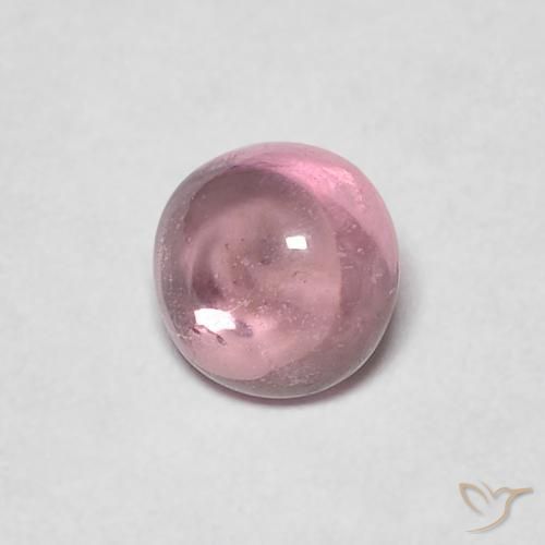 Zafiro Rosado palo de rosa natural de 0.49 ct, Redondo, Transparente
