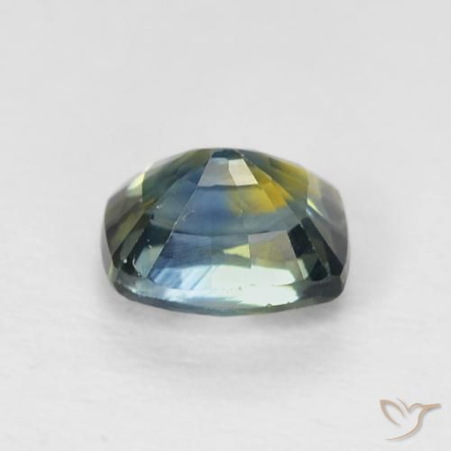Zafiro Multicolor natural de 0.85 ct, Forma Cojín, VVS-VS