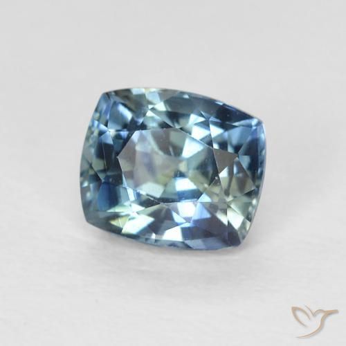 Zafiro Cerceta natural de 0.86 ct, Forma Cojín, VVS-VS