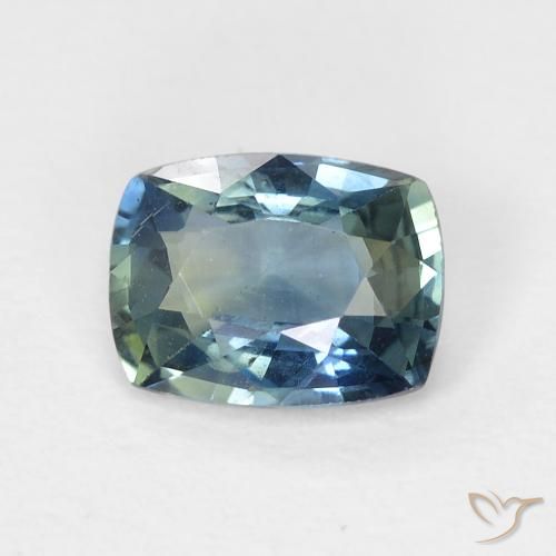 0.90ct Natural Cerceta Zafiro, Forma Cojín, VVS-VS