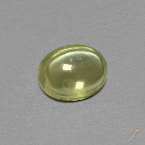 Zafiro Amarillo medio natural de 0.46 ct, Ovalada, Transparente