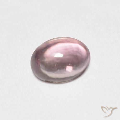 Zafiro Púrpura claro natural de 0.49 ct, Ovalada, Transparente