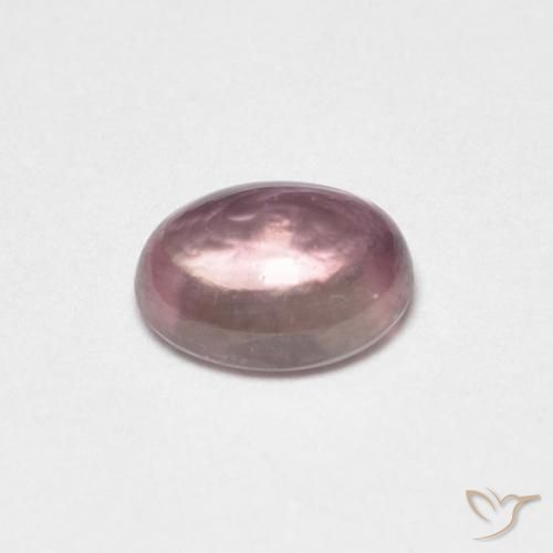Zafiro Púrpura claro natural de 0.49 ct, Ovalada, Transparente