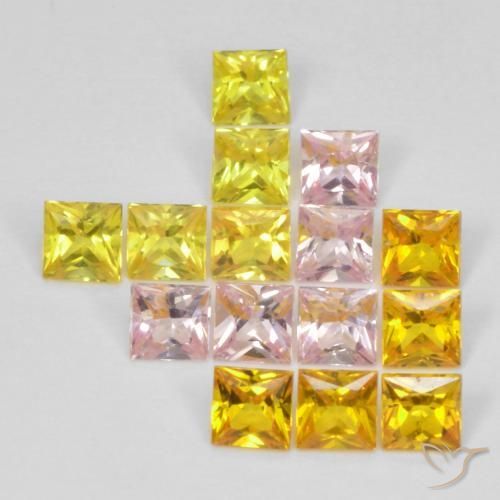 2.28ctw Natural Multicolor Zafiro, Cuadrado, VS