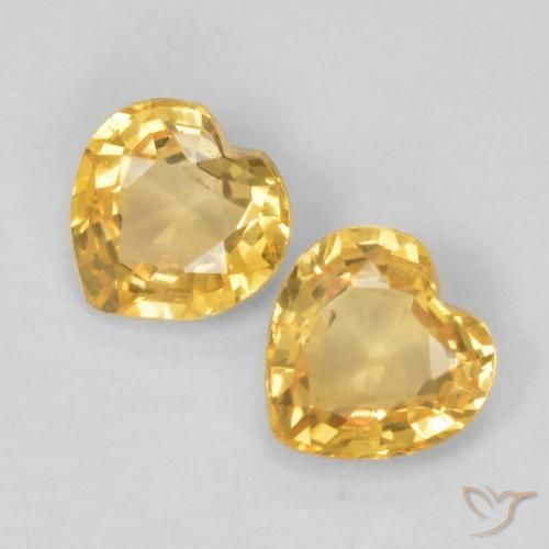 0.74ctw Natural Dorado naranja Zafiro, Corazón, VS