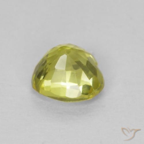 Zafiro Amarillo claro natural de 0.51 ct, Corazón, VS