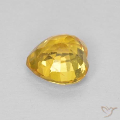 Zafiro Dorado natural de 0.54 ct, Corazón, VVS