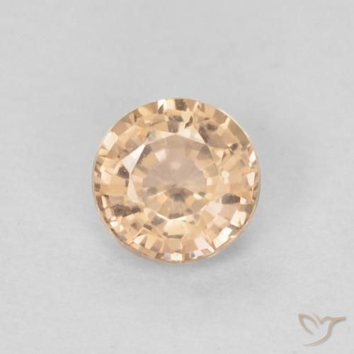 0.39ct Natural Naranja claro Zafiro, Redondo, VVS