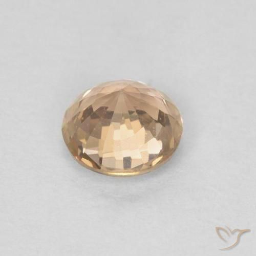 Zafiro Naranja claro natural de 0.39 ct, Redondo, VVS