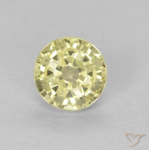 0.49ct Natural Medium Light-Yellow Zafiro, Redondo, VVS