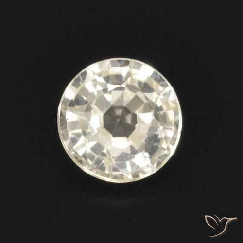 0.47ct Natural Amarillo claro Zafiro, Redondo, VVS