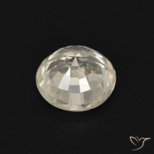 Zafiro Amarillo claro natural de 0.47 ct, Redondo, VVS
