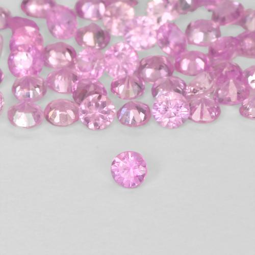 Zafiro Rosado claro natural de 0.02 ct, Redondo, VS