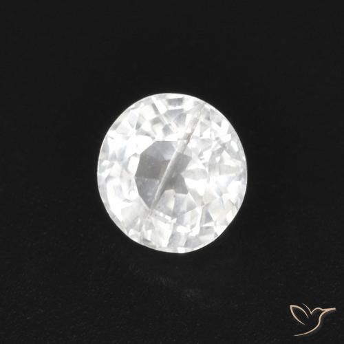 Zafiro Blanco natural de 0.50 ct, Redondo, VS