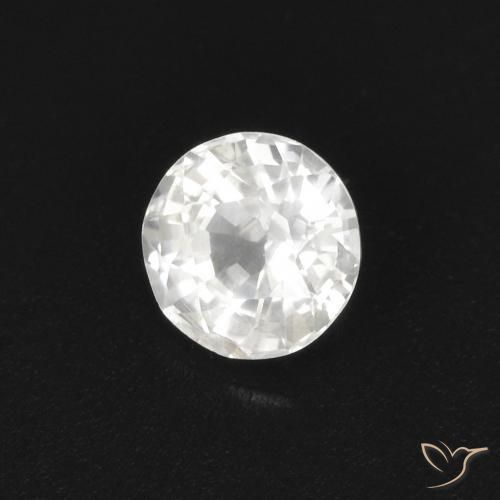 Zafiro Blanco natural de 0.45 ct, Redondo, VS
