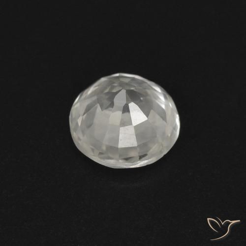 Zafiro Blanco natural de 0.45 ct, Redondo, VS