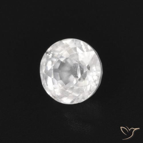 Zafiro Blanco natural de 0.43 ct, Redondo, VS