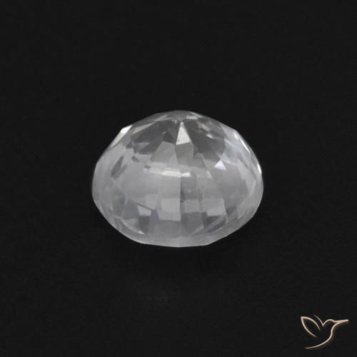 Zafiro Blanco natural de 0.43 ct, Redondo, VVS-VS