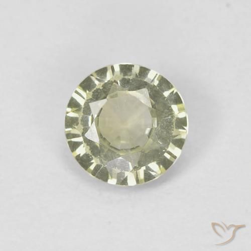 0.41ct Natural Gris-amarillo medio Zafiro, Redondo, VVS-VS