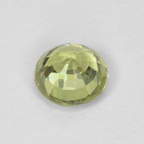 Zafiro Amarillo medio natural de 0.57 ct, Redondo, VS